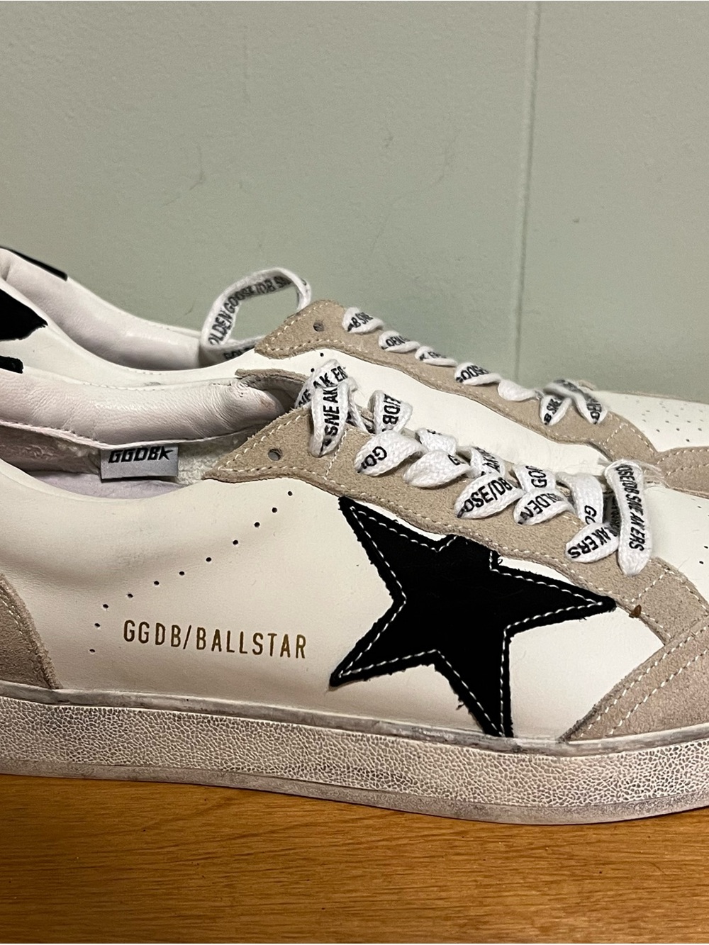 Golden Goose Ballstar Low-Top Sneakers in White and Black